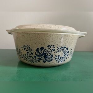 Vintage Pyrex Lidded Overware Homestead Pattern